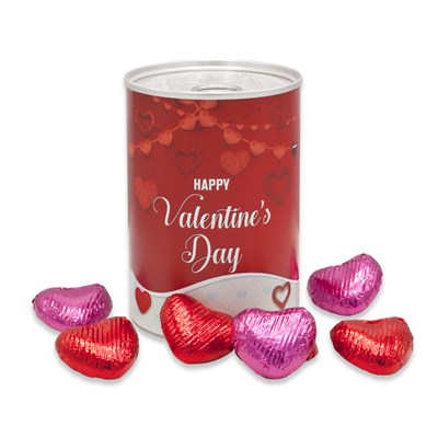 Personalised Valentine's Day Tin of Chocolate Hearts