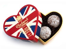 Union Jack heart chocolate truffle gift box
