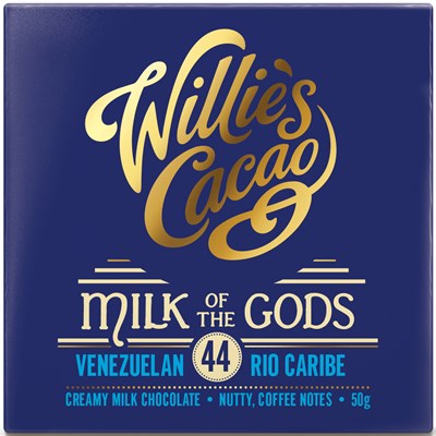 Willies Milk of the gods Venezuelan milk chocolate bar
