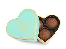 Mint Green Heart Milk Chocolate Truffles