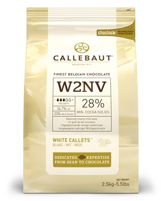 Callebaut white chocolate chips (callets) - Chocolate Trading Co