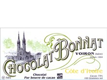 Bonnat, Cote d'Ivoire, 75% dark chocolate bar